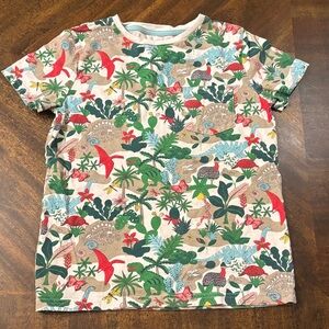 Mini Boden Tropical Print Kids pocket short sleeve Shirt 9-10 Y